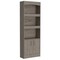 Tuhome Simma Bookcase, Metal Hardware, Three Shelves, Double Door Cabinet, Light Gray BLZ5563 - alternate 3